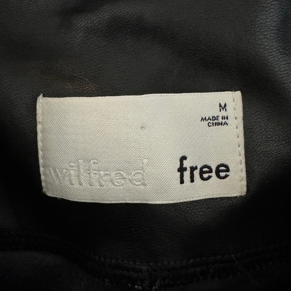 Aritzia Wilfred Free Black Daria Faux Leather Leggings, Size M - Picture 8 of 8